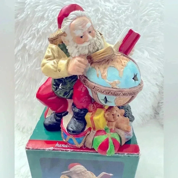 Play By Play Other - Vintage Ceramic Santa Candle Holder
